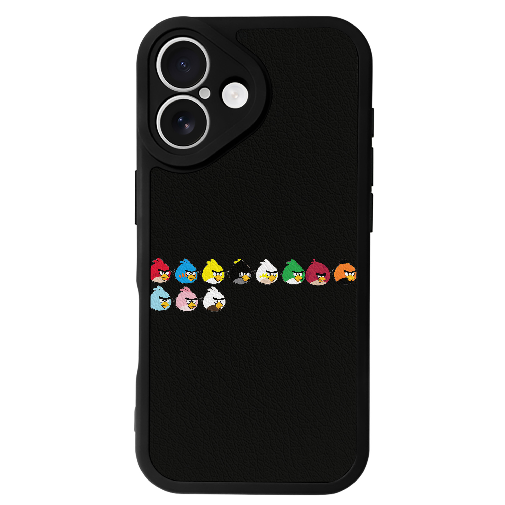 （画像用） Angry Birds アングリーバード 【iPhone 16シリーズ対応】シリコンスマホケース（レザー調） 材質：シリコン